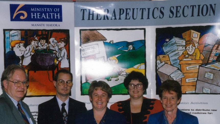 left to right Bob Boyd, Mark Rowland, Susan Martindale, Margaret Ewen, Joan Bass