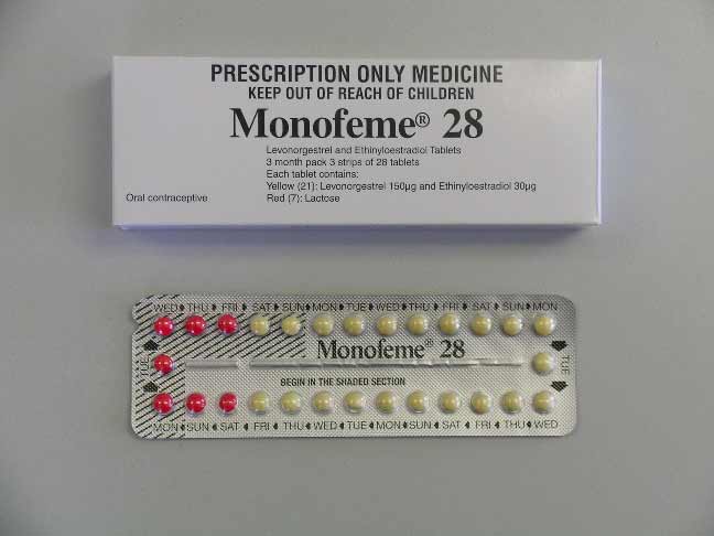 Monofeme 28 packaging. 